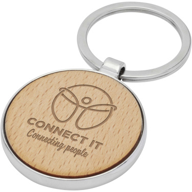 Logotrade promotional merchandise photo of: Moreno beech wood round keychain